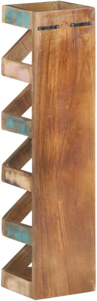 ZQQLVOO 5-Bottle Wine Rack Freestanding Reclaimed Wood