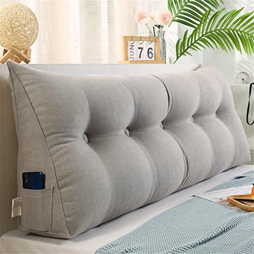 Triangular Headboard Pillow with Removable Cover for Bed and Dorm