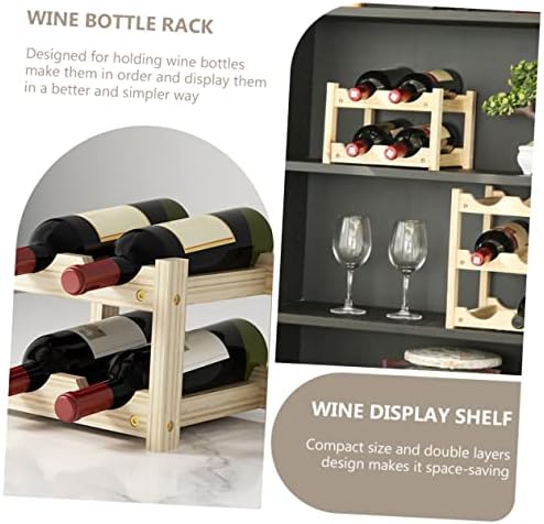 MAGICLULU Stackable Wine Display Rack for Living Room Bar