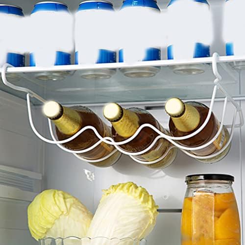 Cabilock Iron Craft Beer Wine Bottle Rack Slim Fridge Organizer
