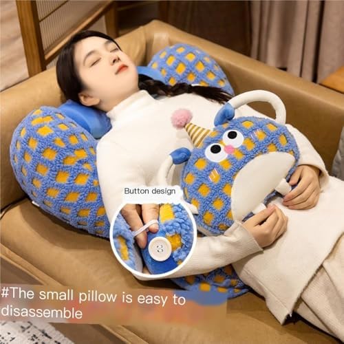 Creative Cartoon Animal Neck Pillow Blue 70x60cm