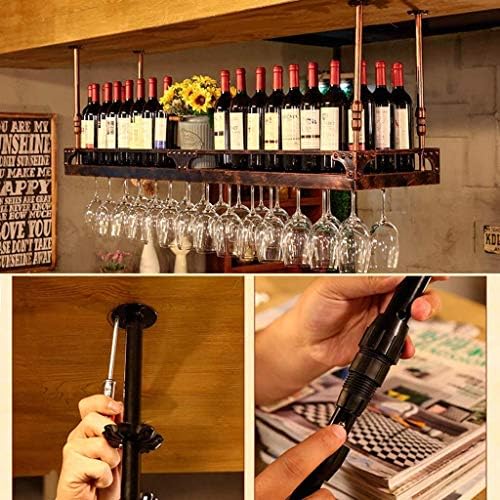 Adjustable Height Black Wine Rack Wall Holder