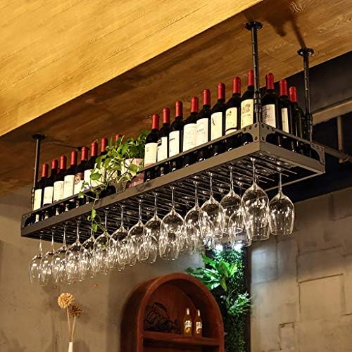 FAFZ Ceiling Wine Rack Adjustable Height Hanging Holder