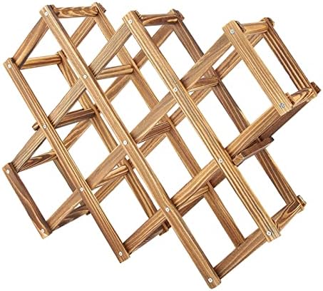 Yosoo Freestanding 3-Tier Wine Rack with Collapsible Accordion Design