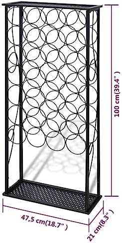 WEHUOSIF 28-Bottle Floor Standing Wine Rack 1