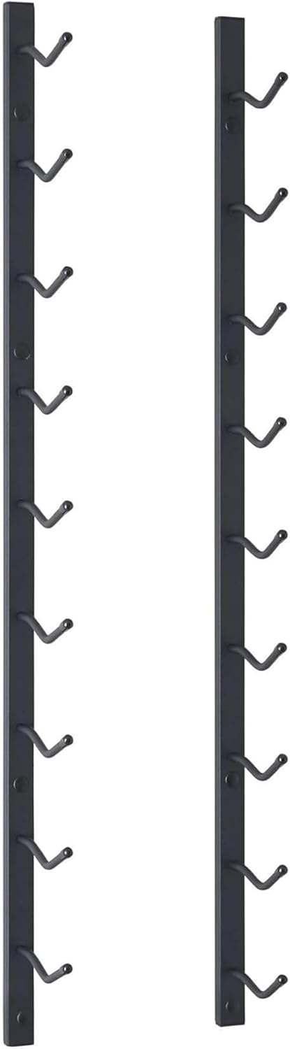 Wine Enthusiast NFINITY 9 Bottle Wall Mounted Wine Rack Black