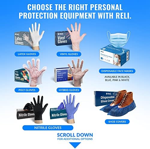 Reli Black Nitrile Gloves Medium 500 Pack