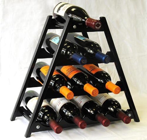 sfDisplaycomLLC Wine Rack - 10 Bottles Hardwood Stand
