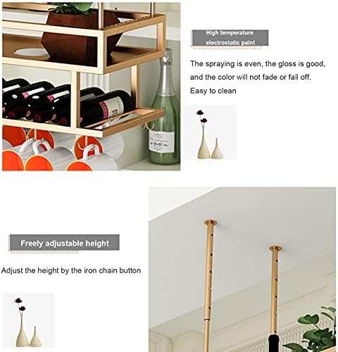 Adjustable Height Freestanding Wine Rack for Home and Kitchen