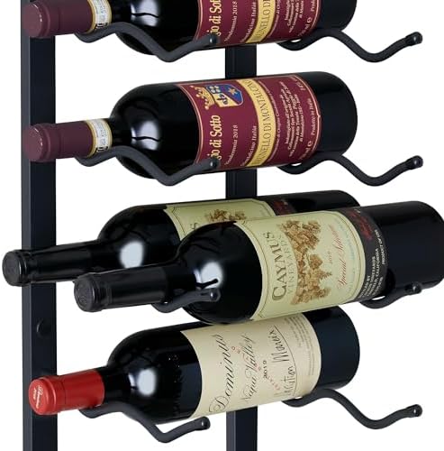 Wine Enthusiast NFINITY 18 Bottle Wall Wine Rack Black