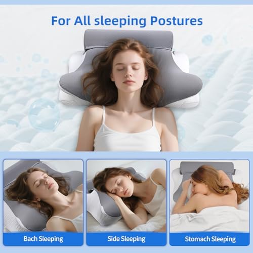 Partnerjoy 2 in 1 Cervical Pillow for Neck Pain Relief