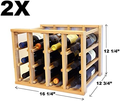 sfDisplaycomLLC 24-Bottle Wine Rack Stackable