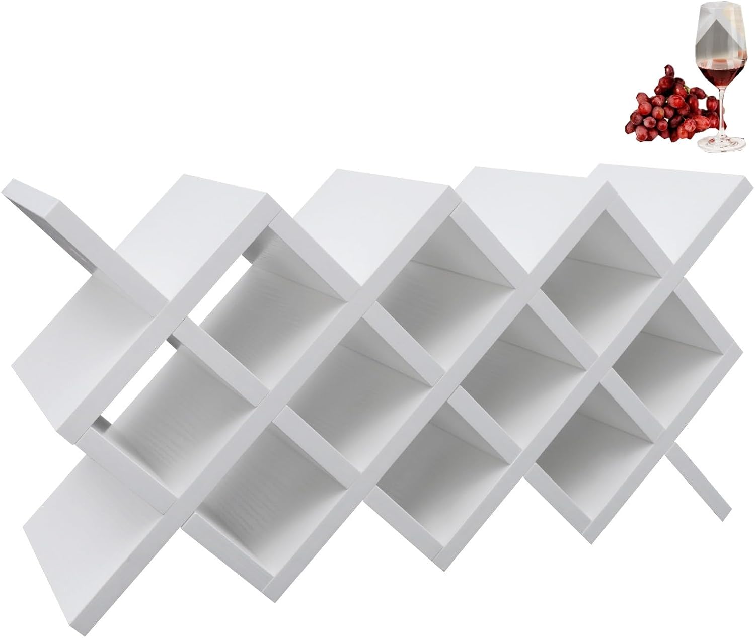 Generic 10-Bottle Freestanding Wooden Wine Rack