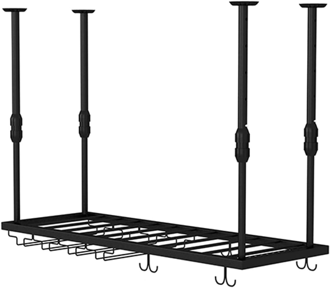Ceiling Wine Rack with Glass Holder 14 Inch