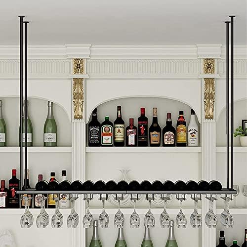 Adjustable Height Wall-Mounted Wine Rack for Bars and Kitchens