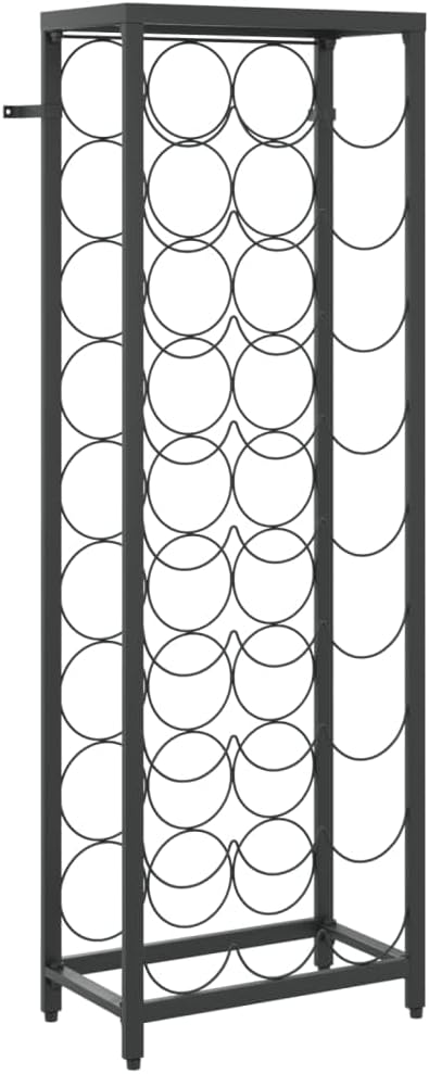 vidaXL 27-Bottle Wine Rack Black Wrought Iron