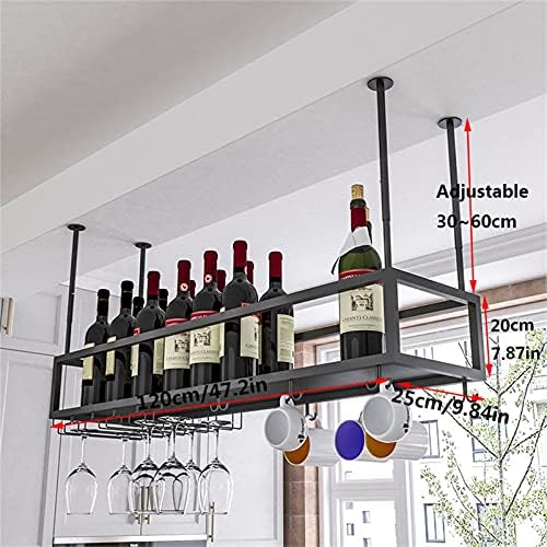 ZJDYDY Wall-Mounted Wine Rack with Adjustable Height and 1-Layer Shelf