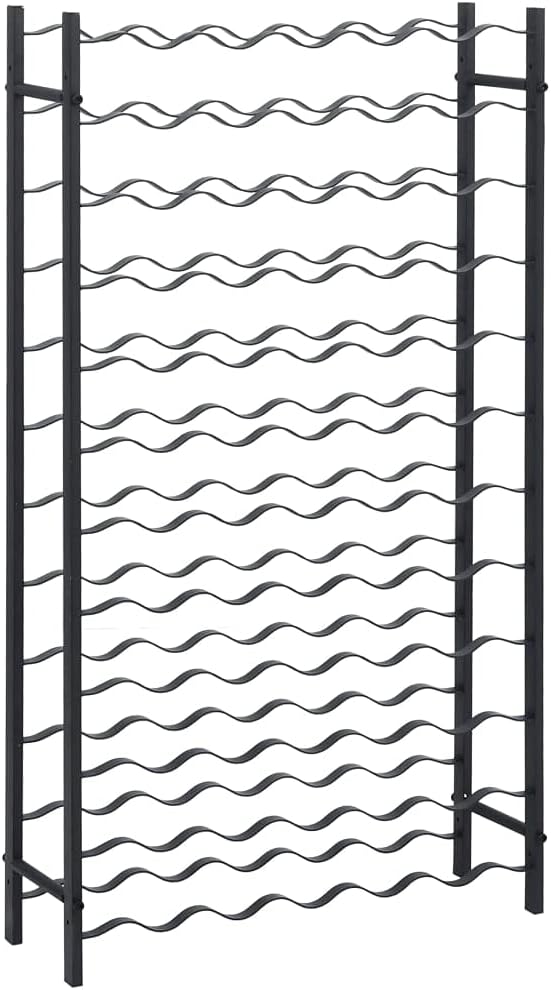 Freestanding Wine Rack for 72 Bottles Black Iron