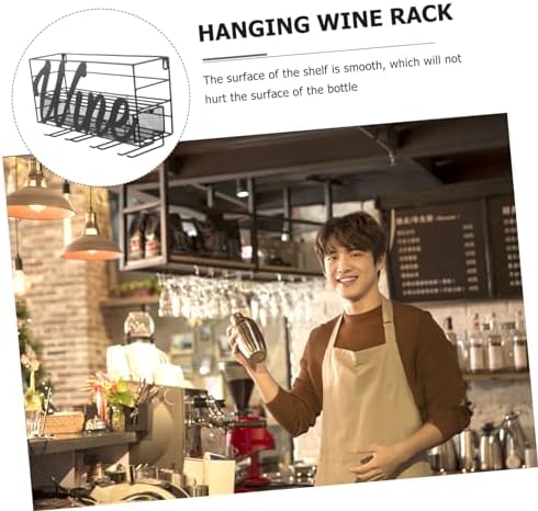 HOLIDYOYO Wall-Mounted Wine Rack 1pc Iron Bottle Holder