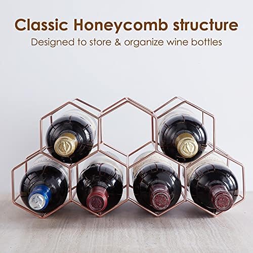 FOMANSH 7-Bottle Countertop Wine Rack with Modern Design