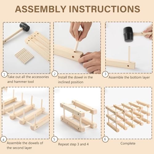Yuehuam 12-Bottle Stackable Wine Rack