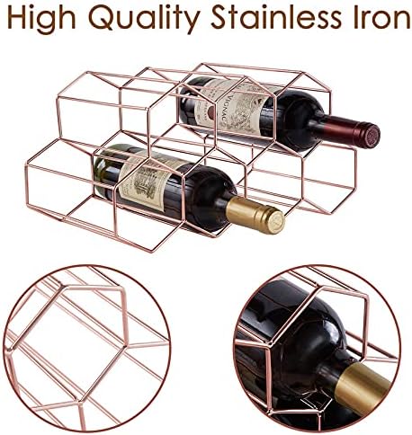 FOMANSH 7-Bottle Countertop Wine Rack with Modern Design