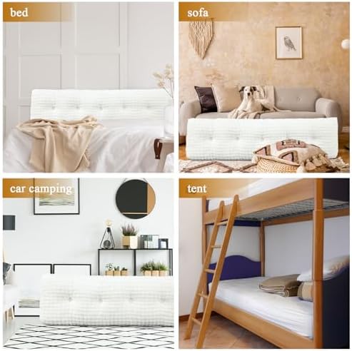 Wenqik Triangular Headboard Reading Pillow with Removable Cover