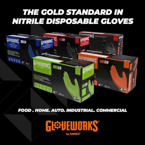 GLOVEWORKS HD Nitrile Gloves 8 Mil