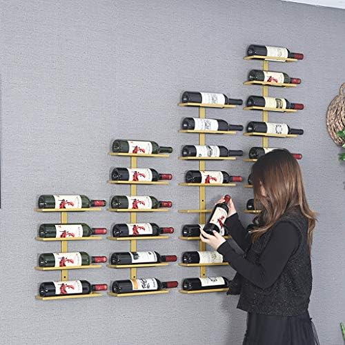 ZJDYDY Wall-Mounted Wine Rack 10 Bottles Black