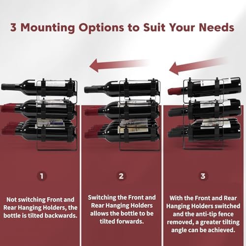 ICOHOT 2 Tier 3 Tier Stackable Wine Rack Bundle