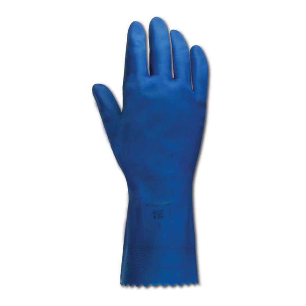 Ansell Natural Rubber Latex Gloves Blue Pack of 12 1