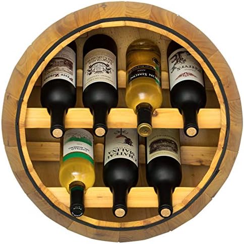 Vintiquewise Wooden Hanging Wine Barrel Wine Rack