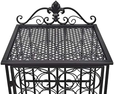 BUKSCYJS 28-Bottle Metal Wine Rack for Kitchen and Bar