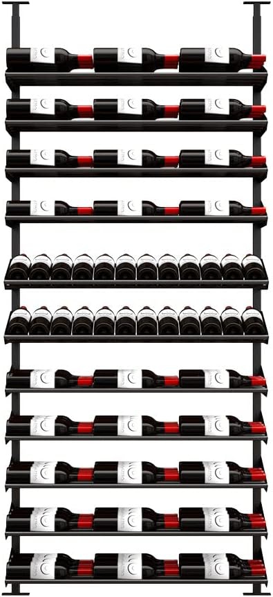 Ultra Wine Racks Showcase Bespoke Wine Display - Black 105 Bottles Storage