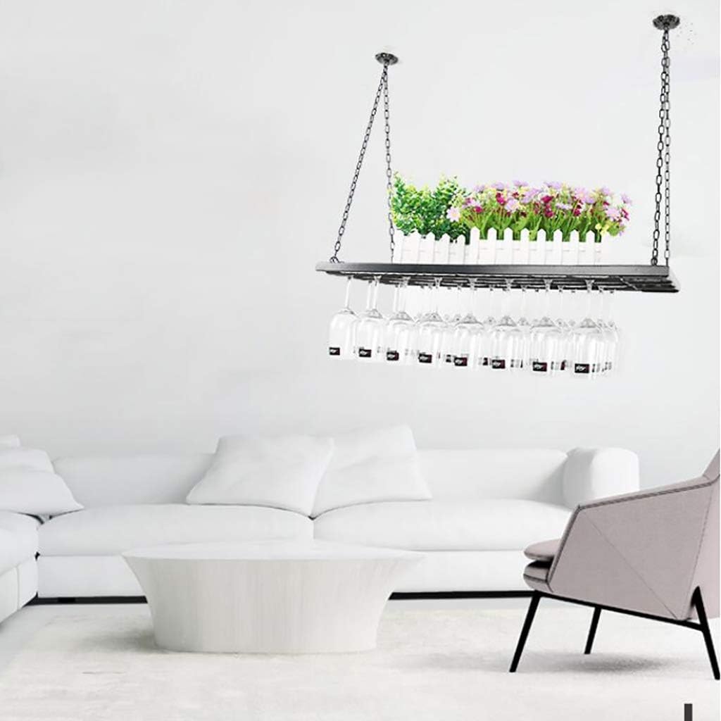 ZJDYDY Adjustable Height Glass Wine Frame Ceiling Rack