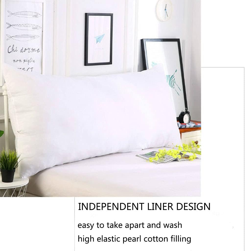 ZZYK Long Back Support Pillow with Removable Cover