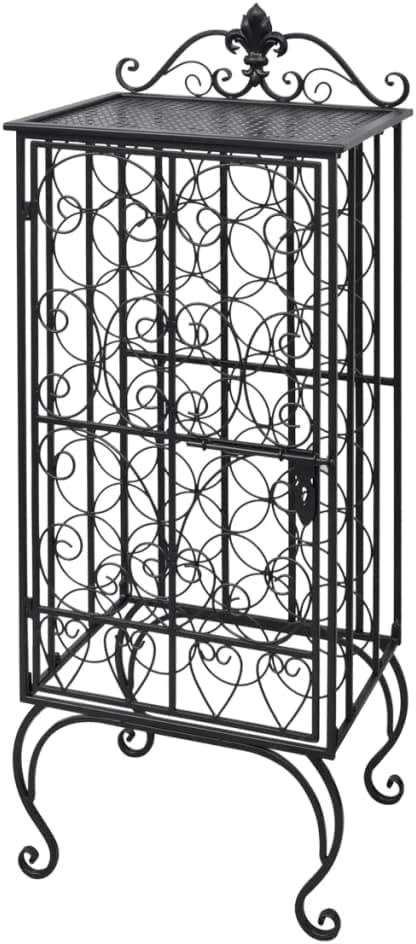BUKSCYJS 28-Bottle Metal Wine Rack for Kitchen and Bar