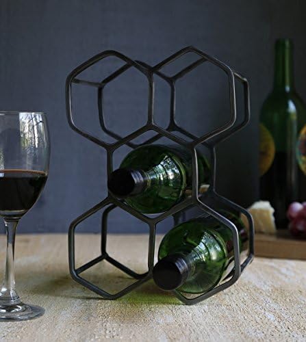Storeindya Wrought Iron Wine Rack for Five Bottles