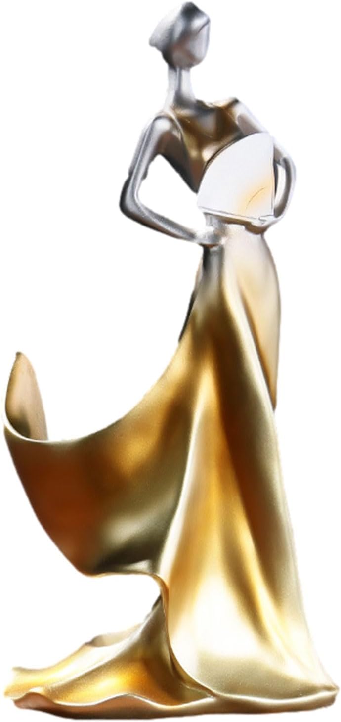 Resin Wine Bottle Holder with Dancing Girl Decor