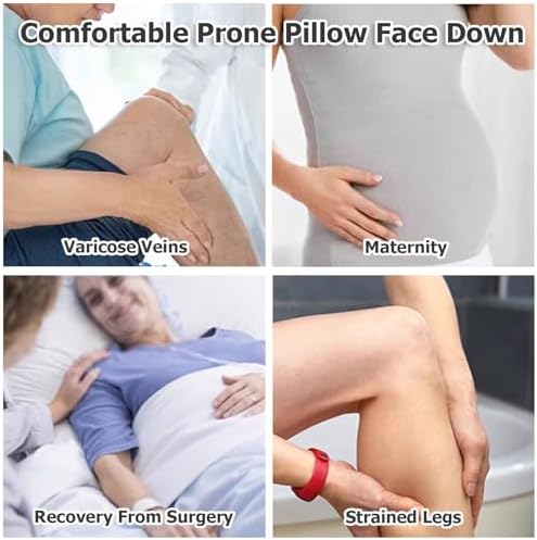 JYHHCYS Memory Foam Prone Pillow with Removable Headrest