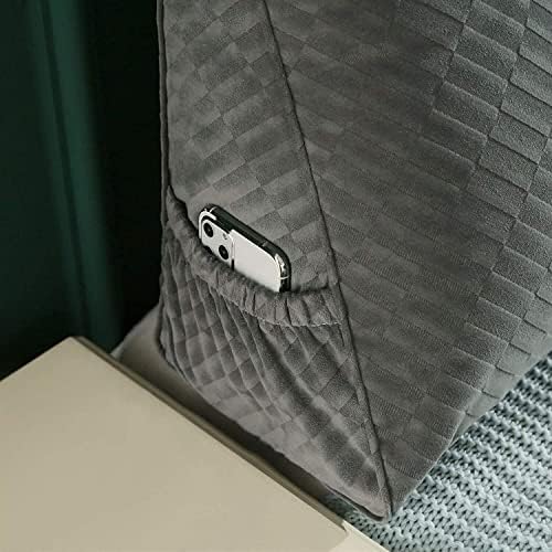 YOODODO Headboard Triangle Cushion Khaki 120x50x20cm