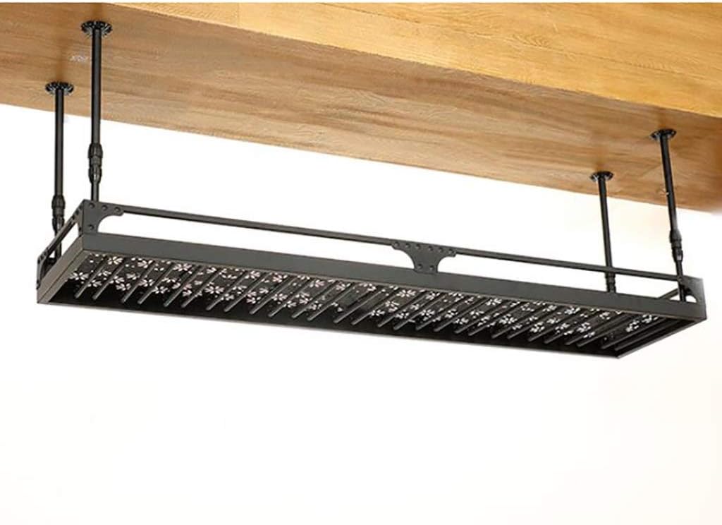 FAFZ Ceiling Wine Rack Adjustable Height Hanging Holder