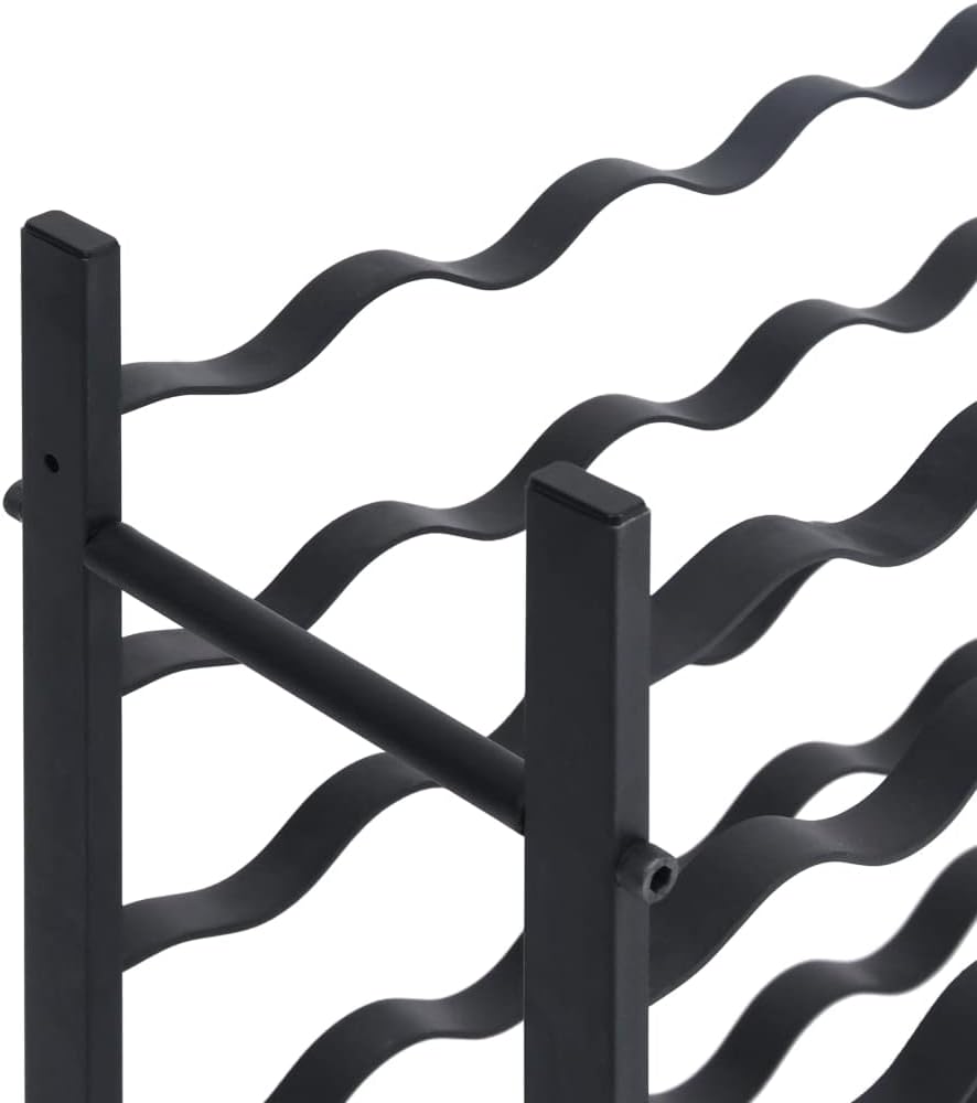 Freestanding Wine Rack for 72 Bottles Black Iron