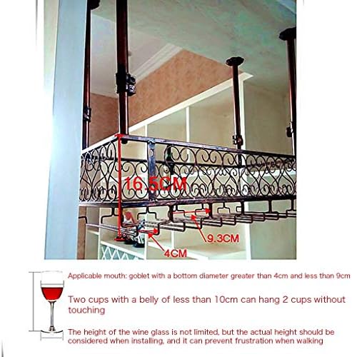 Wall-Mounted Wine Rack with Adjustable Ceiling Design