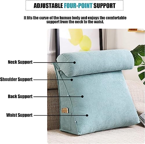 COZMAX Deluxe Reading Pillow with Detachable Neck Roll