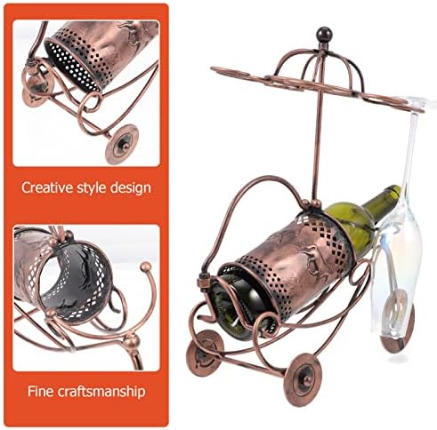 Hemoton Unique Wine Holder Light Brown Desktop Rack
