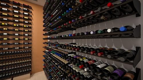 Ultra Wine Racks Showcase Cork Out Row - Black 12 Bottle