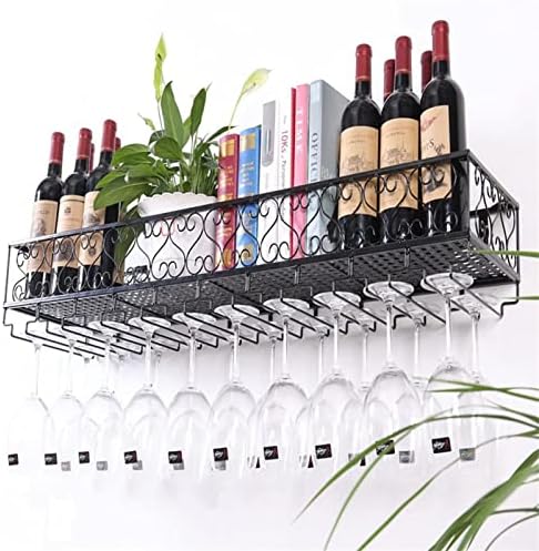 LUNEZY Wine Racks Wall Holder Metal Black