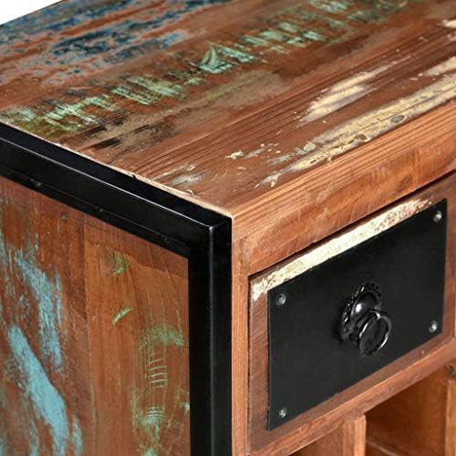 FAMIROSA Wine Rack for 16 Bottles Reclaimed Wood