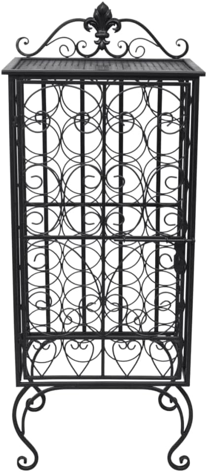 BUKSCYJS 28-Bottle Metal Wine Rack for Kitchen and Bar